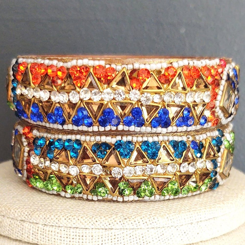 Multi bead bangle bracelets - Picture 8 of 14